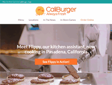 Tablet Screenshot of caliburger.com
